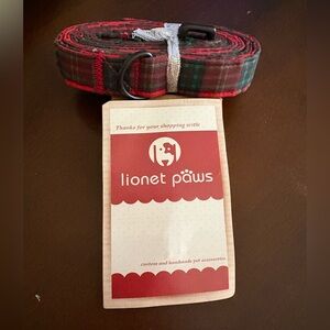Lionet Paws Large Plaid Dog Leash NWT